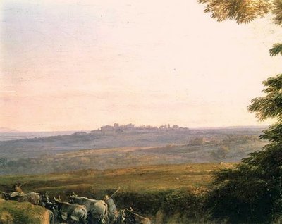 المناظر الطبيعية مع رعاة البقر (التفاصيل) بواسطة Claude Lorrain