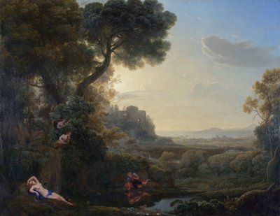 منظر طبيعي مع نرجس وإيكو ، 1644 بواسطة كلود لورين