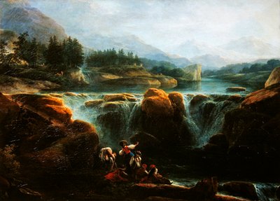المناظر الطبيعية السويسرية ، c.1790-94 بواسطة كلود لويس شاتليت