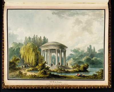منظر للمعبد ، من Recueil des plans du Petit Trianon بقلم ريتشارد ميكي (1728-1794) بواسطة كلود لويس شاتليت