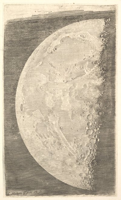 القمر في ربعه الأخير ، 1635. بواسطة كلود ميلان