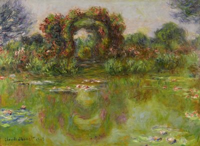 بركة مع زنابق الماء ، Les Rosiers ، 1913 بواسطة كلود مونيه