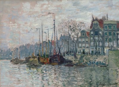 منظر لـ Prins Hendrikkade و Kromme Waal في أمستردام. 1874 بواسطة كلود مونيه