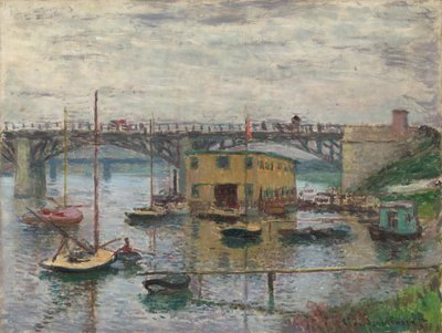 جسر في Argenteuil في يوم رمادي ، ج. 1876. بواسطة كلود مونيه