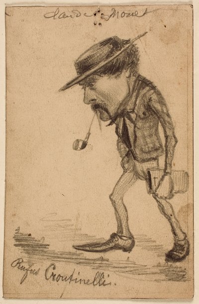 رسم كاريكاتوري لهنري كاسينيلي (“Rufus Croutinelli”) بواسطة كلود مونيه