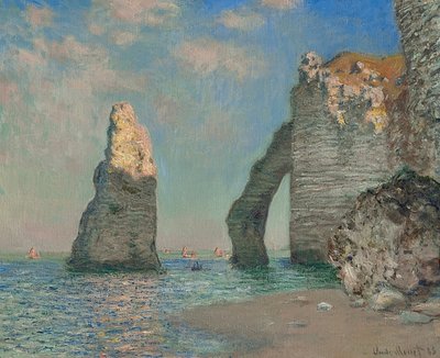 الصخور في Étretat. 1885 بواسطة كلود مونيه