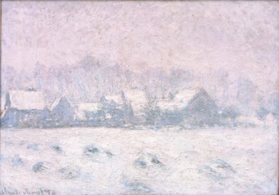 تأثير الثلج في جيفيرني (Schnee in Giverny) بواسطة كلود مونيه