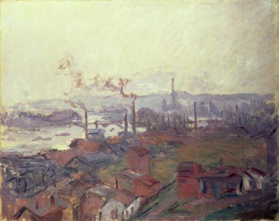 منظر عام لروان من بنك سانت كاترين ، c.1892 بواسطة كلود مونيه