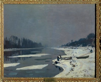 Glacons sur la Seine a Bougival, Yvelines Painting by Claude Monet (1840-1926) Dim 0,65 x 0,81 m Paris musee du Louvre Mandatory mention: Donation Helene et Victor Lyon بواسطة كلود مونيه