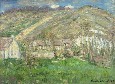قرية في المنحدرات بالقرب من جيفيرني ؛ Hameau de Falaises pres Giverny ، 1885 بواسطة كلود مونيه