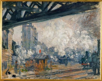 محطة قطار Saint-Lazare ، المنظر الخارجي بواسطة كلود مونيه