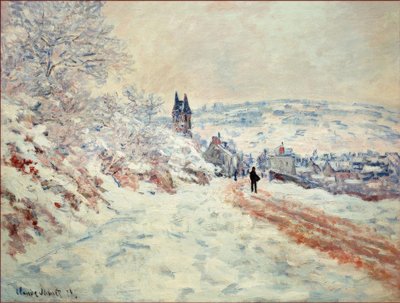 La Route de Vetheuil، Effet de Neige (Die Straße nach Vethe بواسطة كلود مونيه