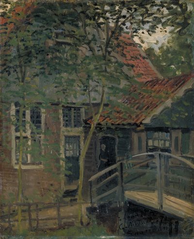 Passerelle à Zaandam Footbridge في Zaandam ، 1871. بواسطة كلود مونيه