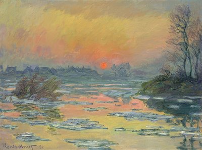 غروب الشمس فوق نهر السين (Coucher de Soleil sur la Seine). 1880 بواسطة كلود مونيه