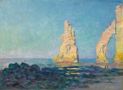 The Needle Rock في Étretat ، Low Tide ، 1883. بواسطة كلود مونيه