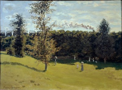 Train in the Countryside، CA 1870 (زيت على قماش) بواسطة كلود مونيه