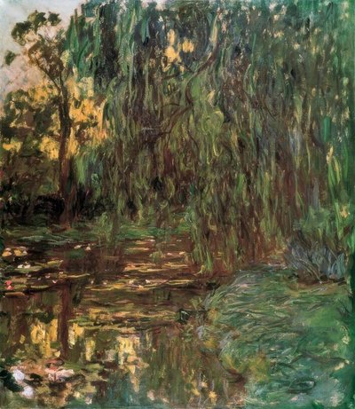 منظر لبركة زنبق الماء مع الصفصاف بواسطة Claude Monet