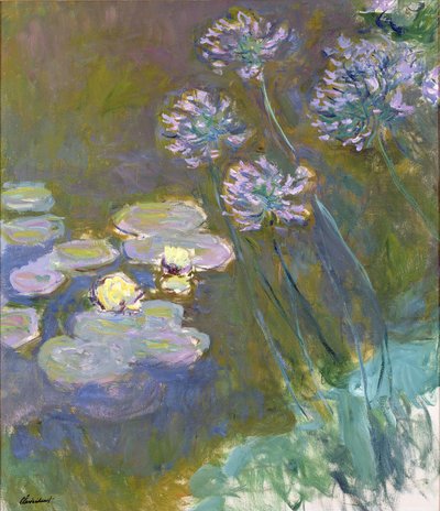 زنابق الماء و Agapanthus بواسطة كلود مونيه