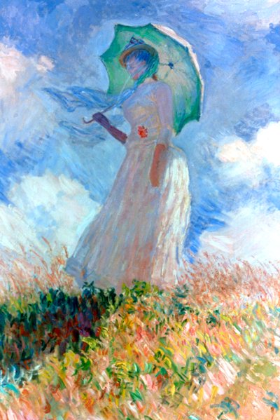 سيدة مع مظلة تحولت إلى اليسار ، 1886 بواسطة Claude Monet