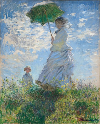 امرأة مع مظلة - مدام مونيه وابنها ، 1875. بواسطة Claude Monet