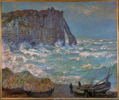 Étretat ، بحر هائج بواسطة كلود مونيه