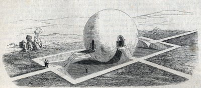 مشروع منزل حراسة مزرعة لكلود نيكولاس ليدوكس (1736-1806). بواسطة Claude Nicolas Ledoux