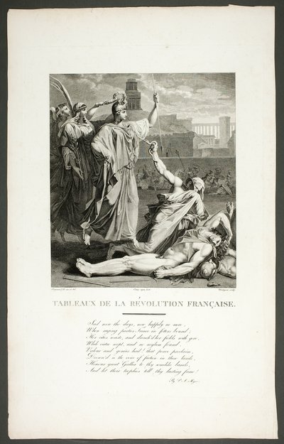 واجهة لسلسلة Tableaux de la révolution française (تابلو الثورة الفرنسية) بواسطة كلود نيكولاس مالابو