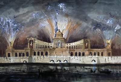 ألعاب نارية، حوالي 1800-1850 (رسم) بواسطة كلود روجيري