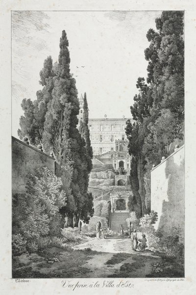 عرض في فيلا ديستي ، تيفولي ، 1817. بواسطة كلود ثينون