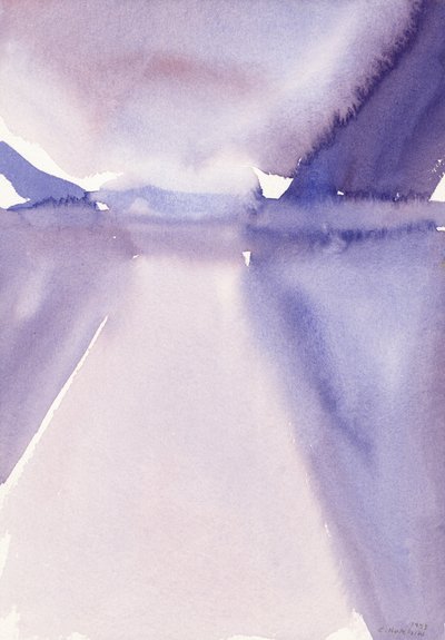 بحيرة جبلية ، 1993 (ألوان مائية) بواسطة كلوديا هاتشينس بوتشافي