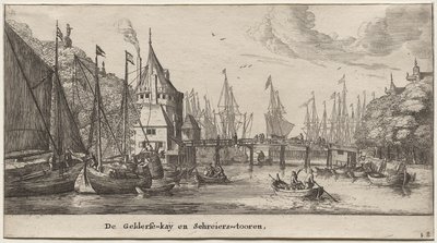 سفن ومناظر مختلفة لأمستردام (سفن Verscheÿde و Gesichten van Amstelredam) ، الجزء الثاني: برج Geldersche Quai و Schreiers بواسطة رينير نومز ، ودعا زيمان