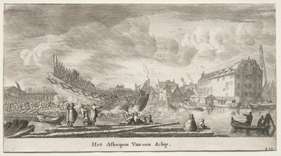 سفن ومناظر مختلفة لأمستردام (Verscheÿde Ships and Gesichten van Amstelredam) ، الجزء الثاني: إطلاق سفينة بواسطة رينير نومز ، ودعا زيمان