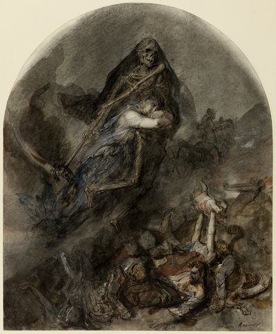 رمزية الموت بواسطة Clément-Auguste Andrieux