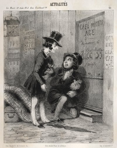 أخبار: مرحبًا أيها العجوز! هذه هي الطريقة التي نؤدي بها أعمالنا اليوم! على المودة ... ، 1841. بواسطة كليمنت بروش