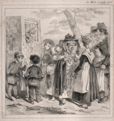 أراك عزيزي! الشرطة هي التي تلعب هذه الدمى هناك ، لتحويل ... ، 1840. بواسطة كليمنت بروش