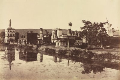 الدبابات والمعابد في بونشونكور ، ج. 1857. بواسطة العقيد توماس بيجز