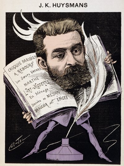 رسم كاريكاتوري لجوريس كارل (جوريس كارل) هويسمانز (1848-1907) - في "رجال اليوم". بواسطة كول توك