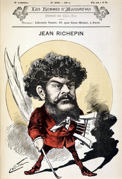 رسم كاريكاتوري للكاتب الفرنسي جان ريتشبين (1849-1926). بواسطة كول توك