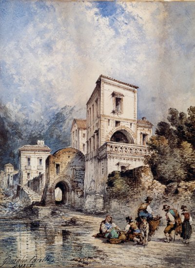 View of Amalfi (watercolour) بواسطة Consalvo Carelli