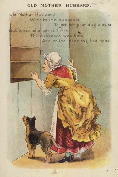 أغنية الحضانة: Old Mother Hubbard (Chromolitho) بواسطة كونستانس هاسليوود