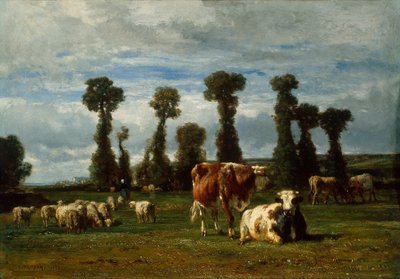 مرعى في نورماندي ، 1852. بواسطة ترويون المستمر
