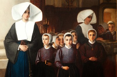 تلوين. موقعة ومؤرخة: كونستانت مونييه 1864. الأيتام. زيت على قماش. التفاصيل. بواسطة قسطنطين إميل مونيير