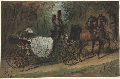 عربة في Bois de Boulogne بواسطة قسطنطين الرجال