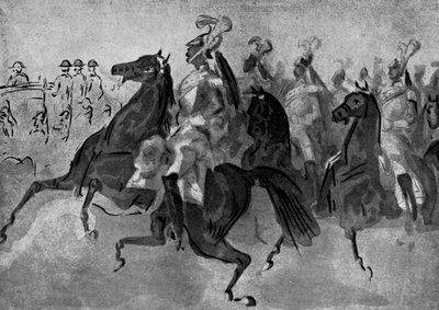 مرافقة كويراسيرز ، القرن التاسع عشر ، 1930. بواسطة قسطنطين الرجال