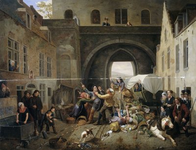 تصادم في بورت دي هال ، بروكسل بواسطة Constantinus Fidelio Coene