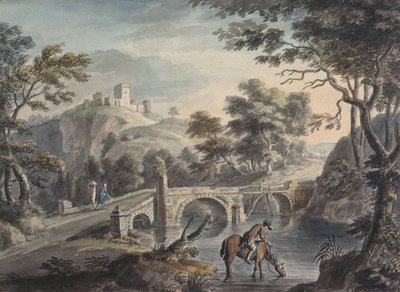 المناظر الطبيعية مع الجسر بواسطة Copplestone Warre Bamfylde