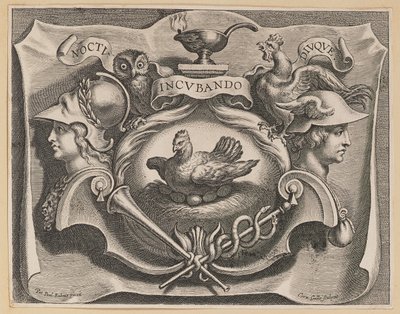 المقالة القصيرة لصفحة العنوان من Martinus Bonacina ، Opera Omnia بواسطة Cornelis Galle I after Sir Peter Paul Rubens