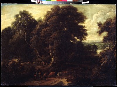 "" مناظر فلاندرز مع قطيع من الأبقار "لوحة رسمها قسطنطين كورنيليس هويسمانز (1648-1727) متحف بوشكين ، موسكو بواسطة كورنيليس هويسمانز