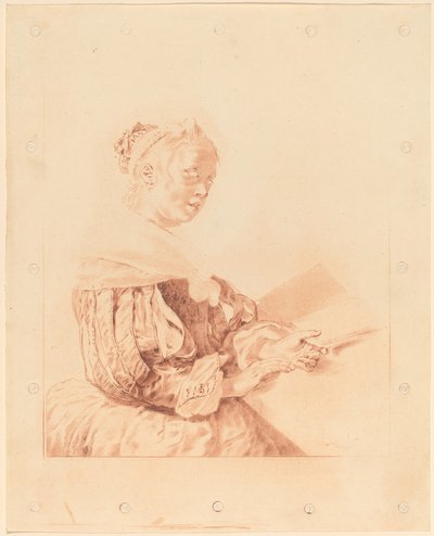 فتاة صغيرة على لوحة المفاتيح بواسطة Cornelis Ploos van Amstel