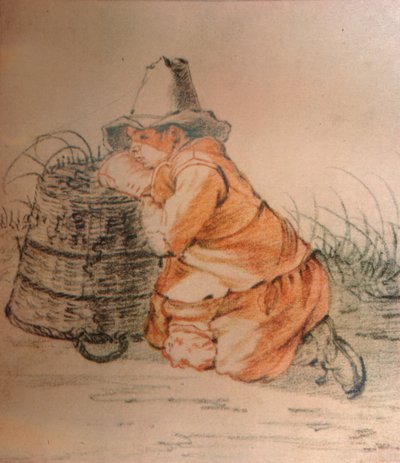 صبي يستريح على سلة ، القرن السابع عشر ، 1929 بواسطة كورنيليس سفتيلفين